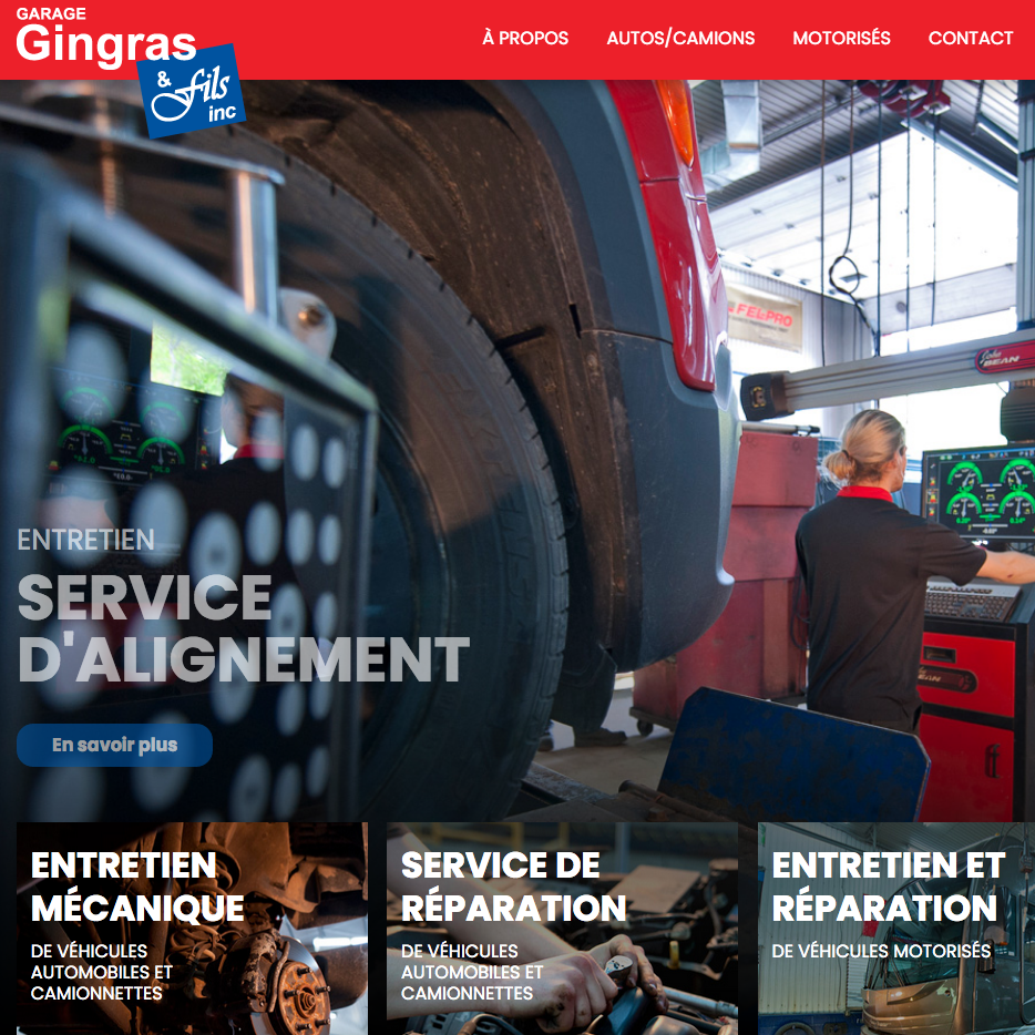 Site web Garage Gingras