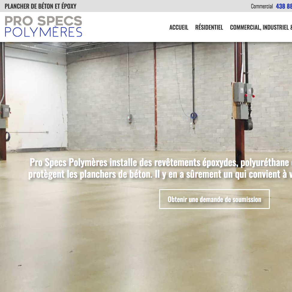 Site web Pro Specs Polymères