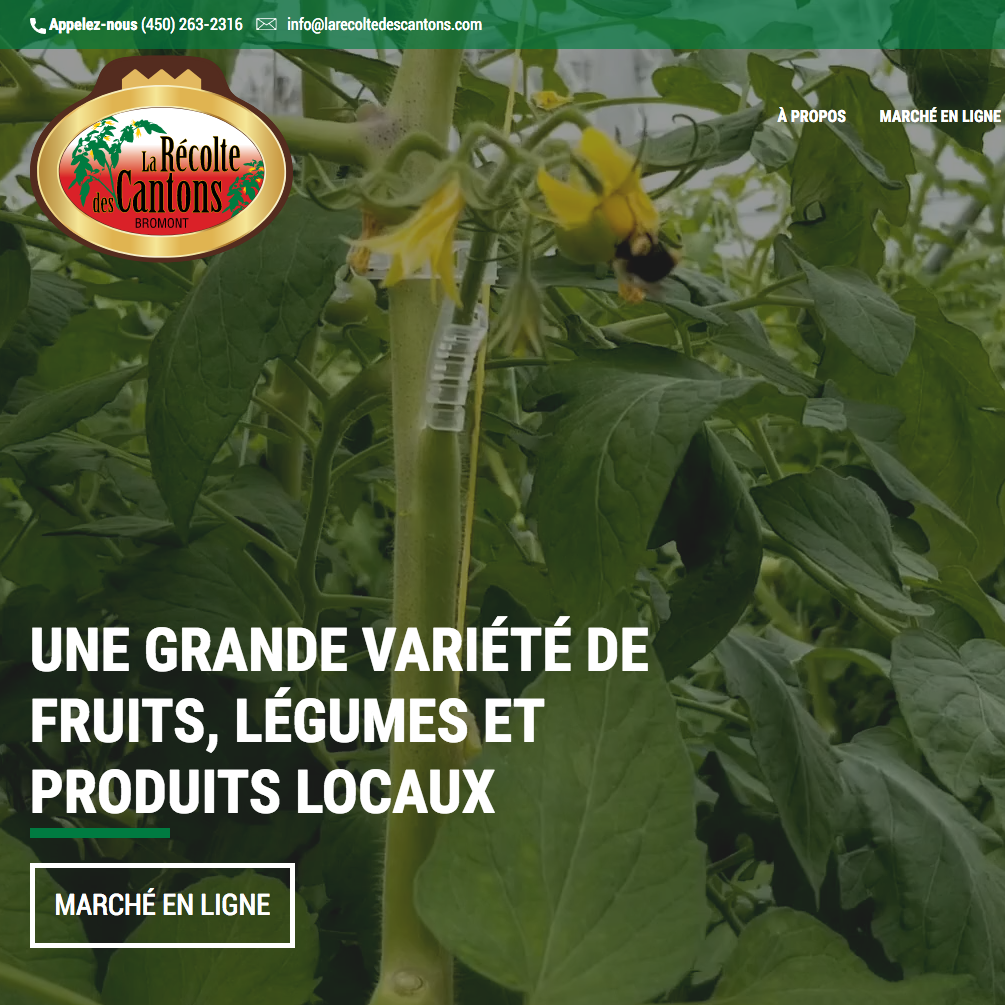 Site web La récolte des cantons