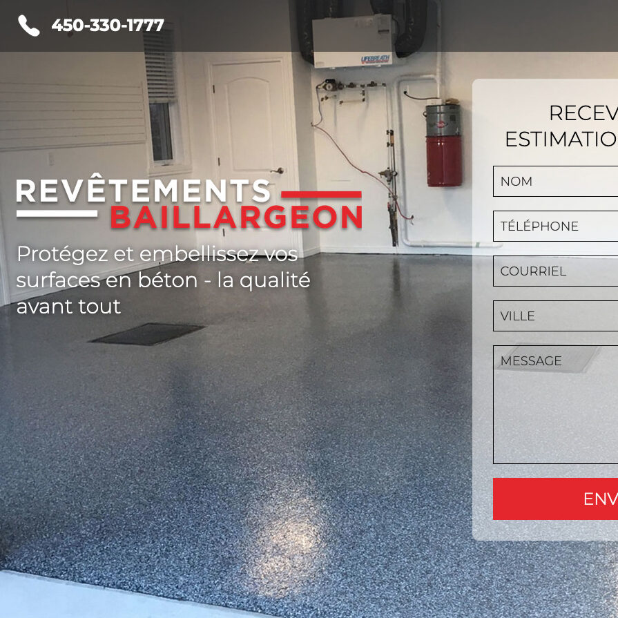 Landing page Revêtements Baillargeon