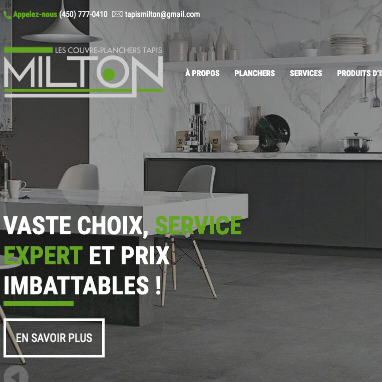 Site web de Tapis Milton