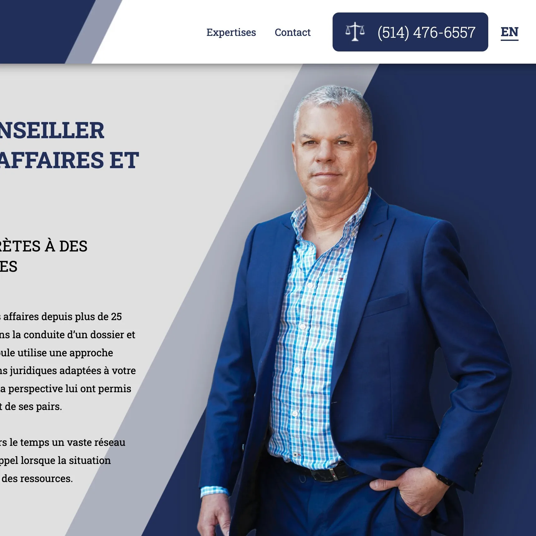 Site web pour Alain Houle Avocat
