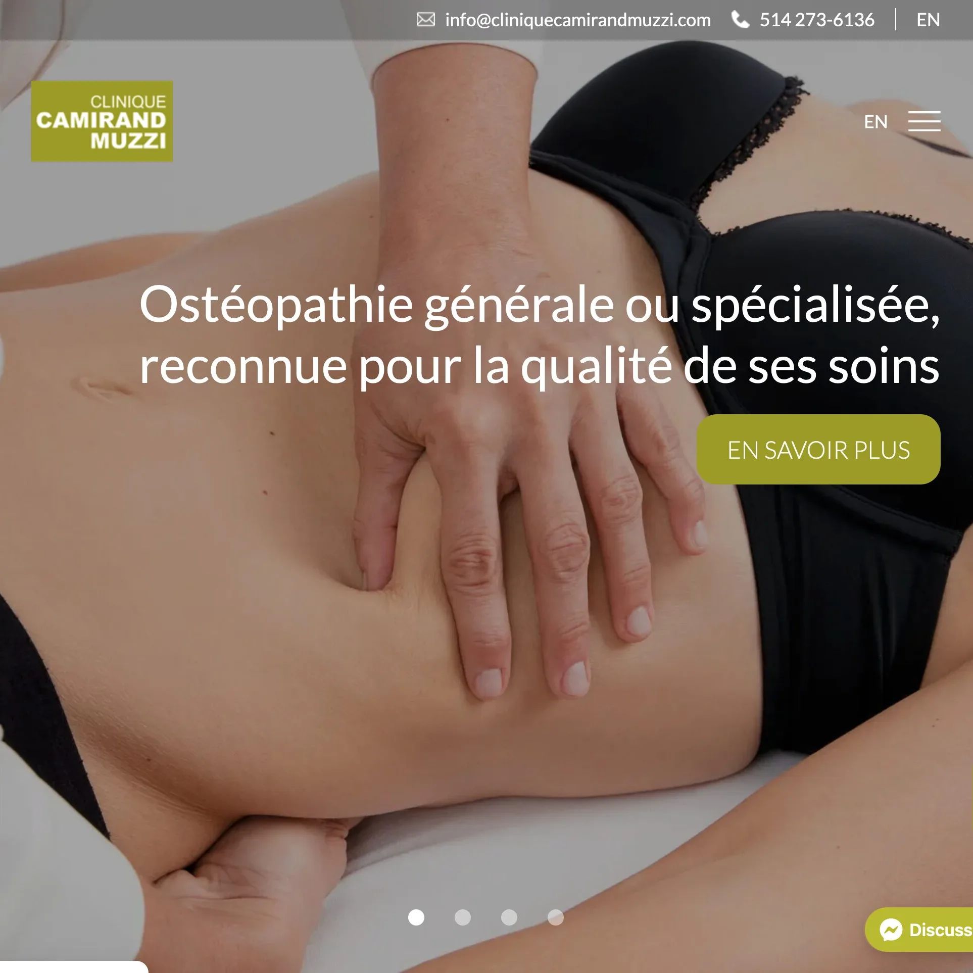 Site web pour Clinique Camirand Muzzi