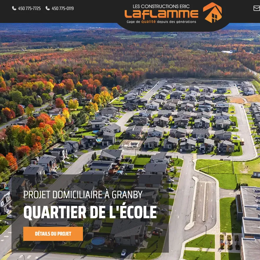 Site web pour Les Constructions Laflamme inc.