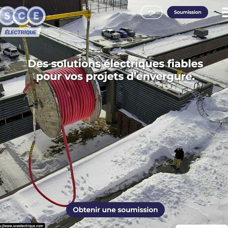 Site web pour SCE Électrique