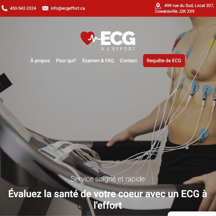 Site Web pour ECG à l'effort