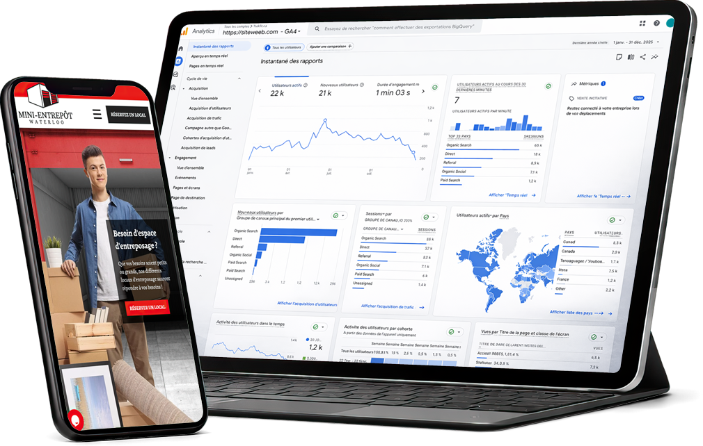 Un site web pensé pour performer.